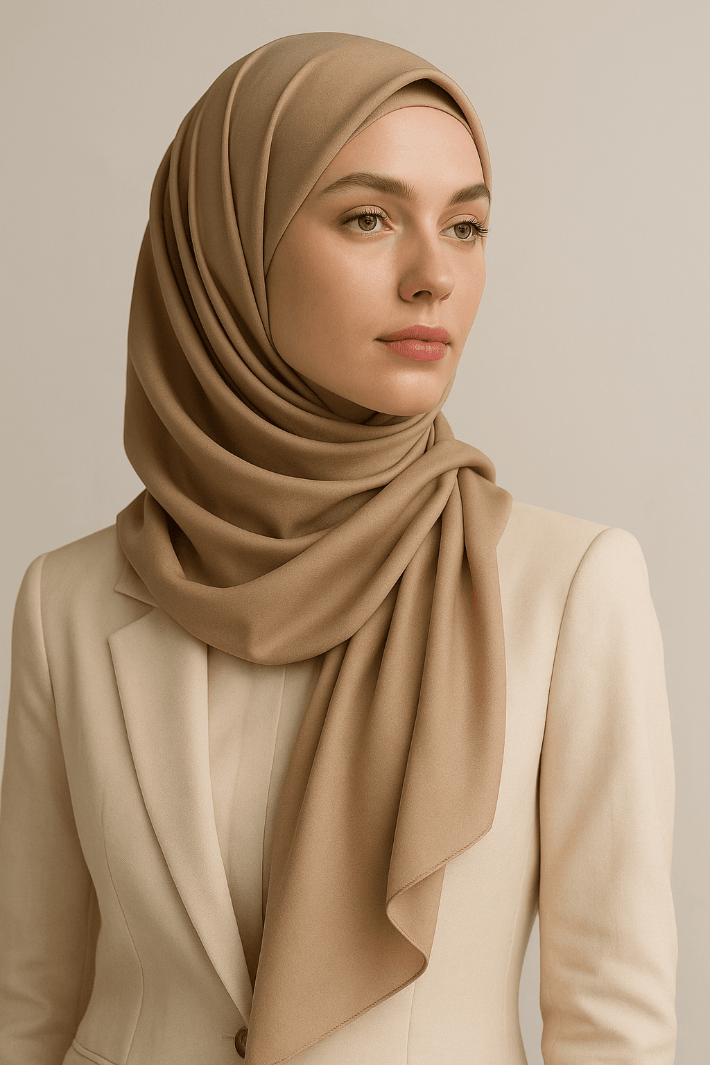 Premium Jersey Hijab - #D6D2CD